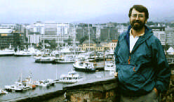 Bud overlooking Oslo Norway harbor